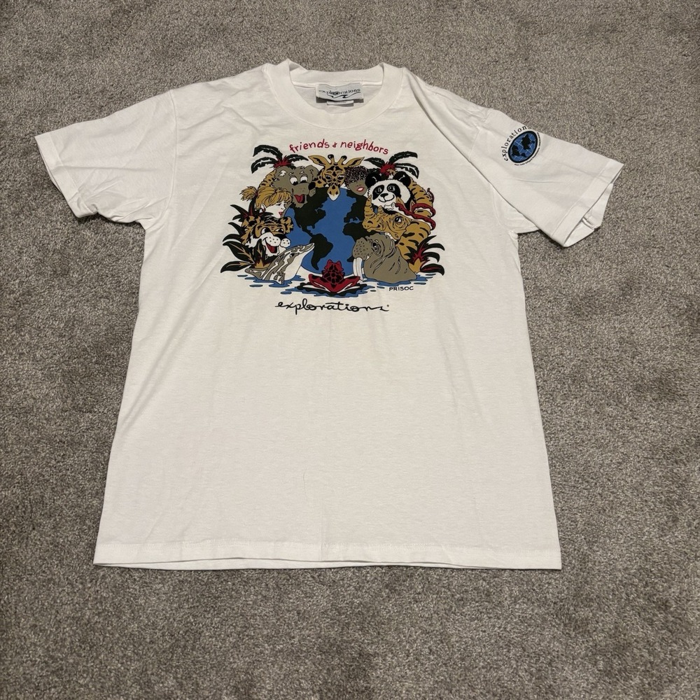 Vintage 80s Single Stitch Made In USA Chapman Art T-Shirt Size M The Exploration